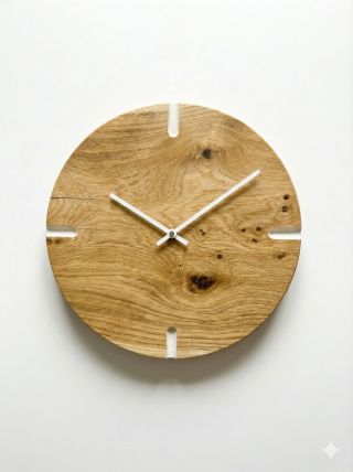 Spojení tradičního řemesla a moderního minimalismu.🍂 Elegantní bílé ručičky a minimalistické drážky pro označení hodin...